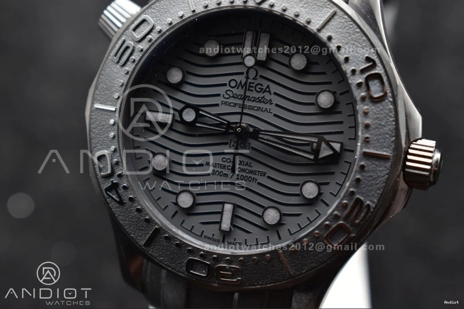 Dial 43.5mm Black Strap Black Best Ceramic 300m Edition Seamaster A8806 Rubber 1:1 Black VSF on 1118